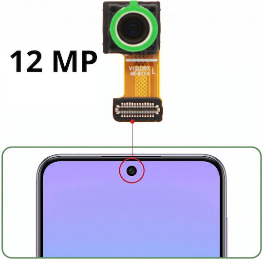 Samsung Frontkamera Samsung Galaxy A57 5G 12 MP Selfie-Sensor Service Pack Schwarz