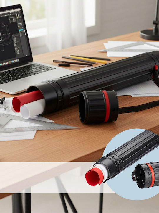 Relaxdays Eco-Friendly Red Drawing Tube