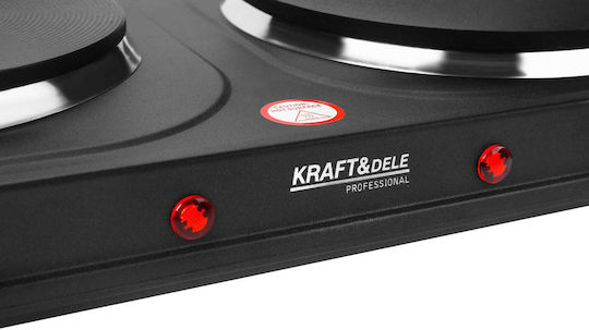 Kraft & Dele Επιτραπέζια Εστία Εμαγιέ Διπλή