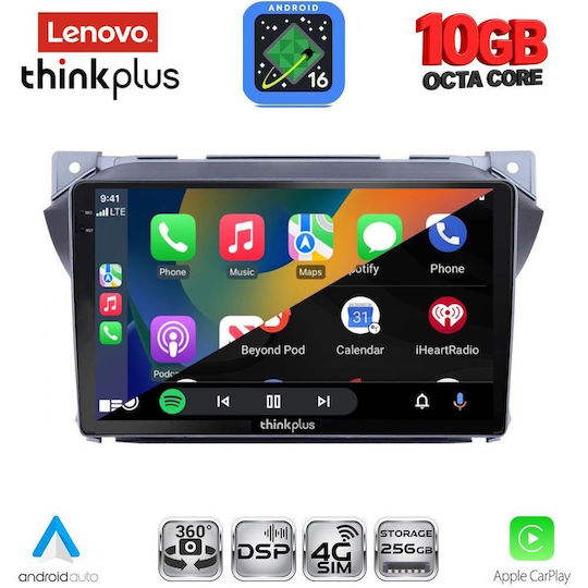 Lenovo Auto-Audiosystem für Suzuki Alto, BMW X2 / X6 und Nissan Pixo ab 2009 (Bluetooth/USB/WiFi/GPS/Apple CarPlay/Android Auto) mit 9-Zoll-Touchscreen