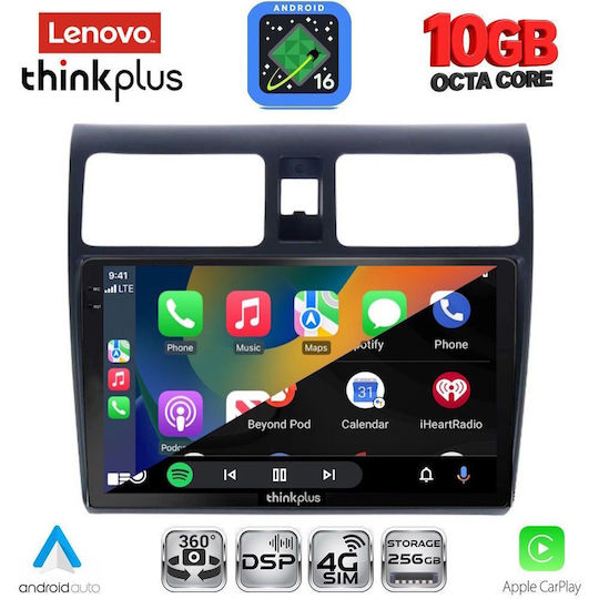 Lenovo Auto-Audiosystem für Suzuki Swift BMW X2 / X6 2005–2011 (Bluetooth/USB/WiFi/GPS/Apple CarPlay/Android Auto) mit 10-Zoll-Touchscreen