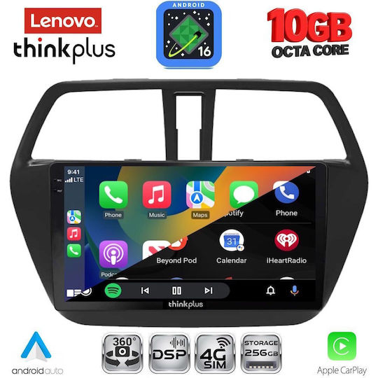 Lenovo Auto-Audiosystem für Suzuki SX4 S-Cross BMW X2 / X6 2014–2021 (Bluetooth/USB/WiFi/GPS/Apple CarPlay/Android Auto) mit 9-Zoll-Touchscreen