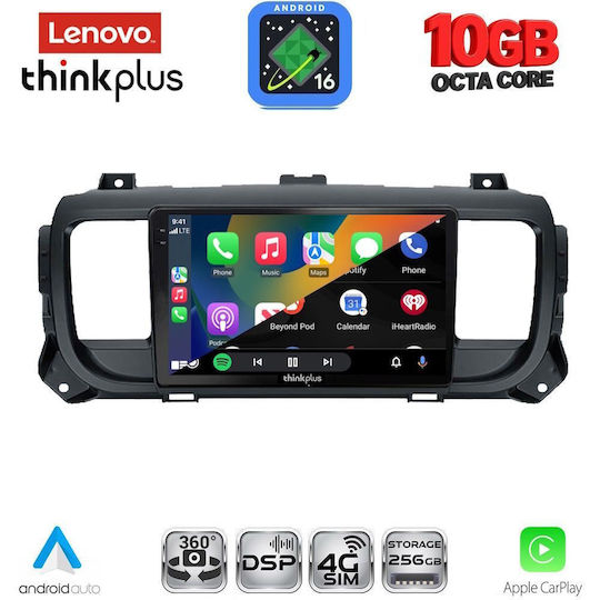 Lenovo Auto-Audiosystem für Toyota Proace BMW X2 / X6 2016–2026 (Bluetooth/USB/WiFi/GPS/Apple CarPlay/Android Auto) mit 9" Touchscreen