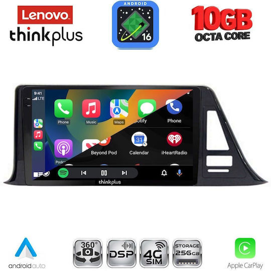 Lenovo Auto-Audiosystem für Toyota C-HR BMW X2 / X6 2017-2023 (Bluetooth/USB/WiFi/GPS/Apple-CarPlay/Android-Auto) mit 9-Zoll-Touchscreen