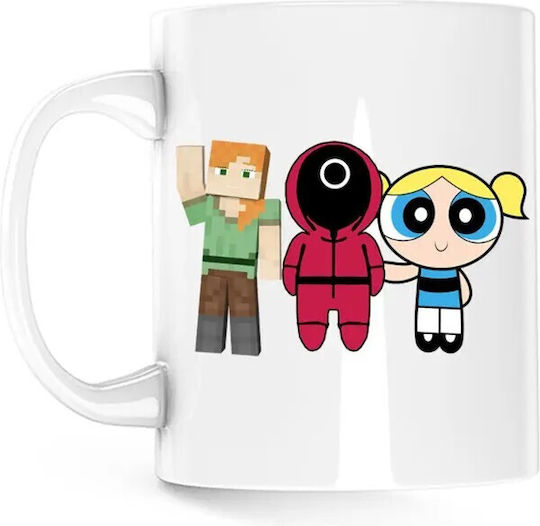Family Powerpuff Girls Bubble Κούπα Κεραμική Λευκή 330ml (Προσωποποιημένο)