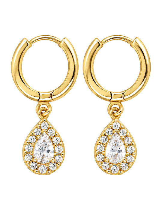 Creolen 9 Karat Gold mit Zirkon Ear_5863
