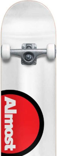 Dwindle Almost Off Side FP Complete Shortboard 7.625" White