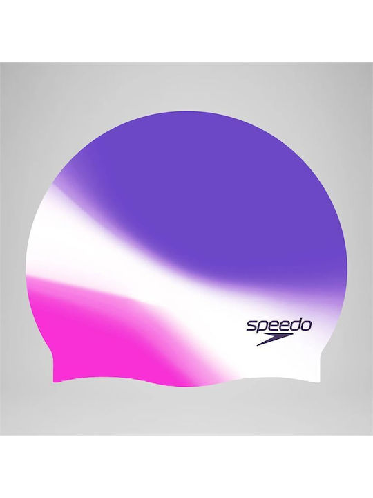 Speedo Șapcă de înot pentru bărbați multicoloră din silicon albastră roz Speedo Șapcă de înot pentru bărbați multicoloră din silicon albastră roz