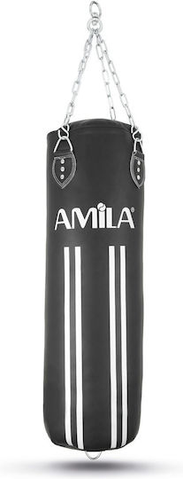AMILA Δερμάτινος Σάκος Μποξ 30kg με Ύψος 150cm Μαύρος