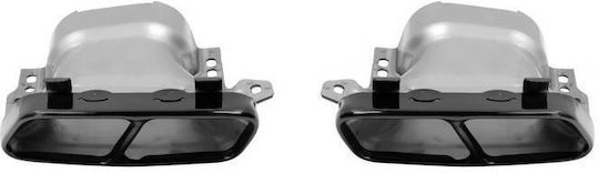 Diffuser Πίσω Προφυλακτήρα Mercedes-benz A-class W176 15-18 A45 Amg Look Μπούκες Μαύρες 00---00