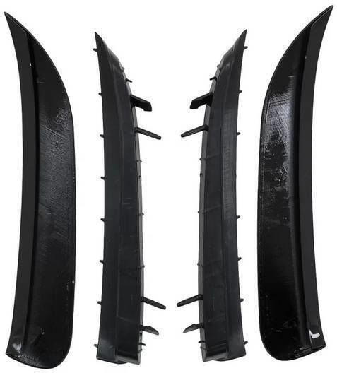Side Rear Bumper Fins Mercedes-Benz CLA W117 13-17 Coupe AMG Bumper CLA45 Look Gloss Black 2 Pieces