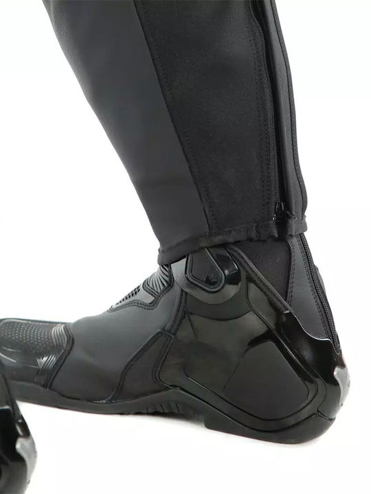 Pony 3 Men’s Summer Leather Motorcycle Pants Black Matt