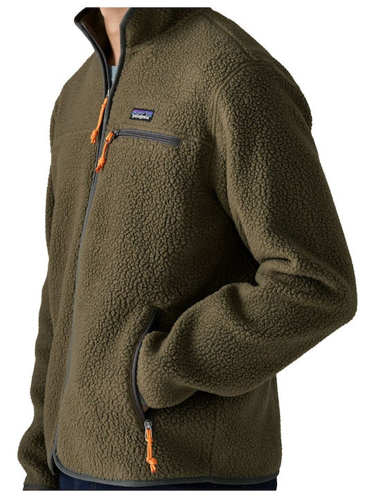 Cardigan Fleece pentru Bărbați Neagră