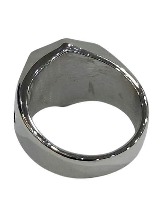 Kalliopi Silver Ανδρικό Δαχτυλίδι από Ατσάλι