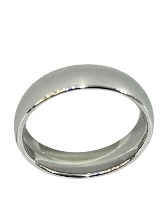 Kalliopi Silver Ανδρικό Δαχτυλίδι Βέρα από Ατσάλι