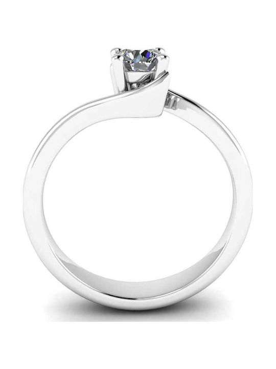 VTJ Solitärring aus Silber mit Diamant