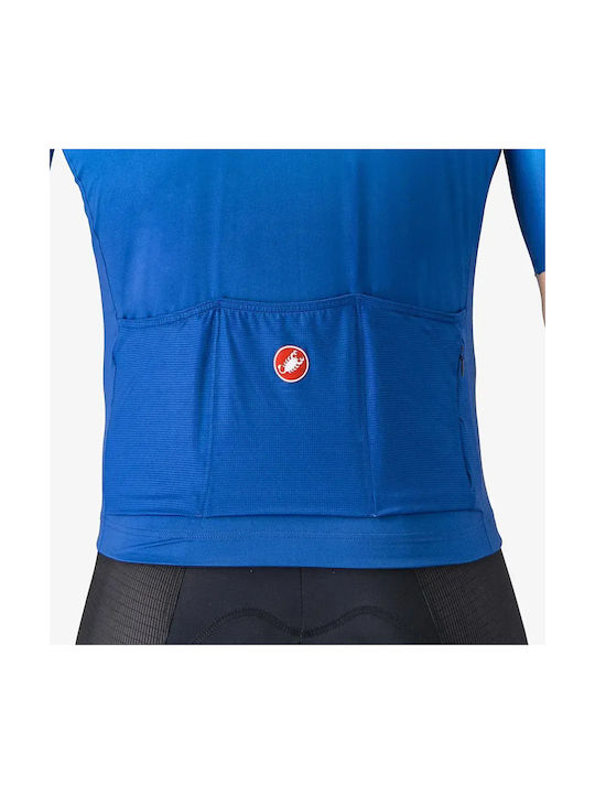 Castelli Herren Kurzarm-Radtrikot Blau