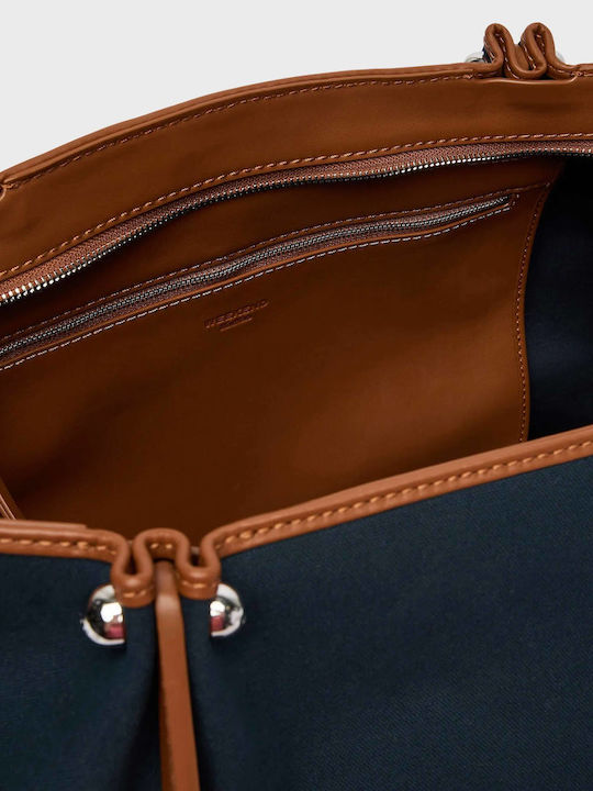 Shopper-Tasche für Damen aus Stoff Navy