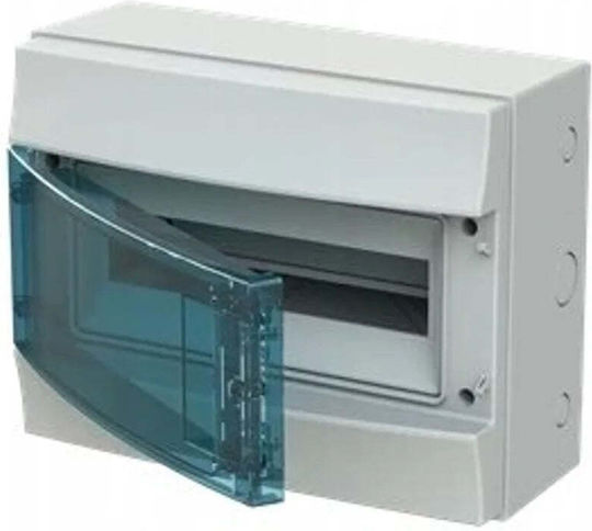 Abb Wall-Mounted Waterproof Electrical Panel, 1 Row, 12 Modules