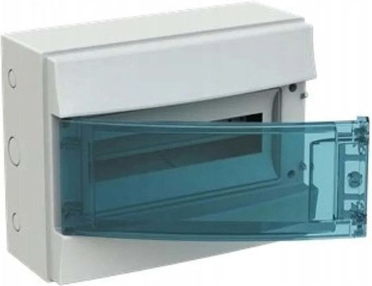 Abb Wall-Mounted Waterproof Electrical Panel, 1 Row, 12 Modules
