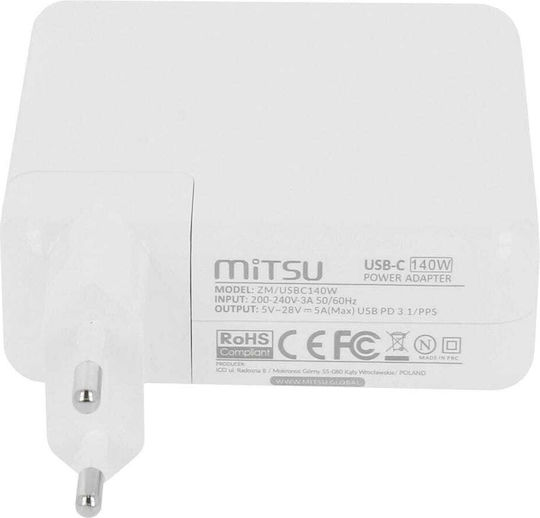 Mitsu USB-C Laptop Charger 100W for Apple