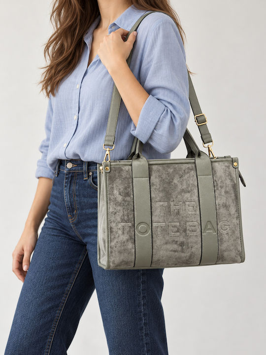 Grey Women's Tote Bag Set