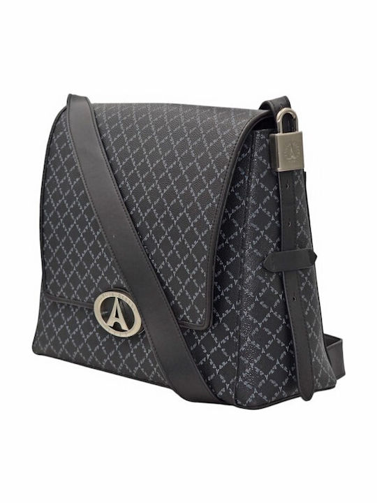 Knitted Black Women's Messenger Bag