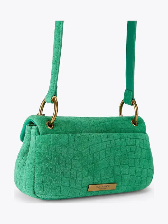Pimlico Leather Women’s Flap Bag Suede Green