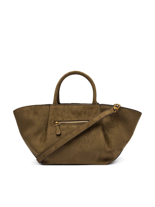Guess Allegra Γυναικεία Satchel Τσάντα Suede