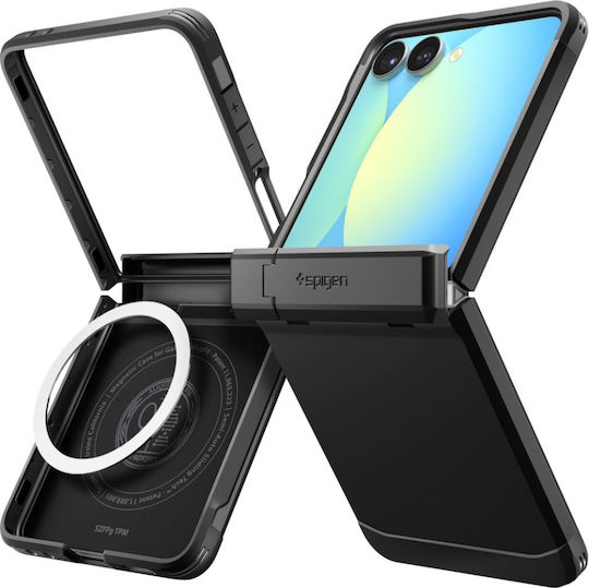 Case Samsung Galaxy Z Flip7 Shockproof Spigen Tough Armor Pro Magsafe Black