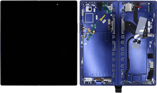 Inner Oled Assembly Frame Samsung Galaxy Z Fold 7 5g Us & International Service Pack Blue Shadow