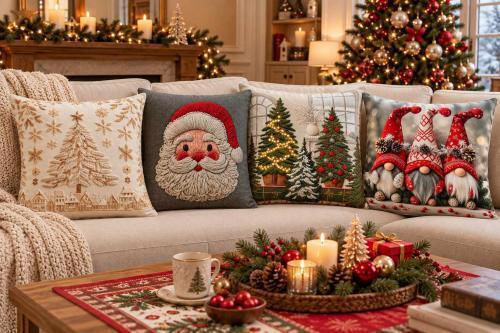Christmas Pillow Case 3D Print Santa 45x45 Lh2026828