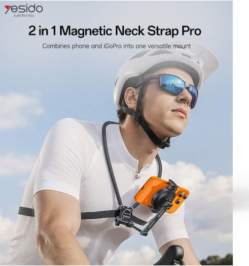 Yesido C232 Neck Holder for Vlogging Mobile Phone & GoPro Black