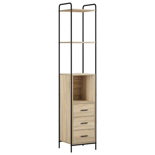 vidaXL Bathroom Vanity Unit Without Sink with Mirror W40xD36xH200.5cm Sonoma Oak