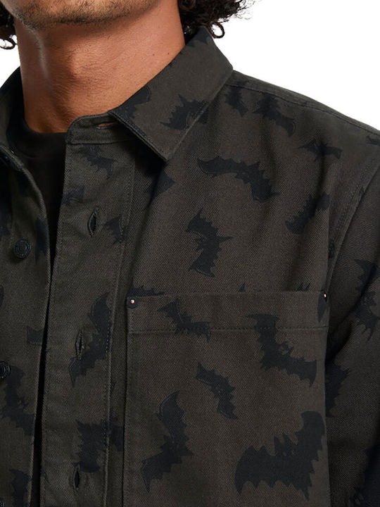 J.j Villard Long Sleeve Shirt in Regular Fit Rinsed Black