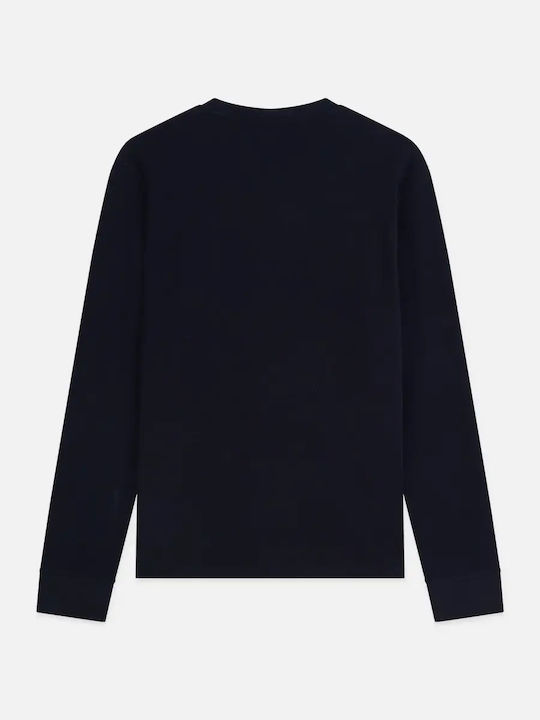 Blaues Langarmshirt