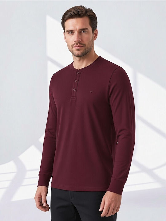 Bluză cu Mâneci Lungi Burgundy