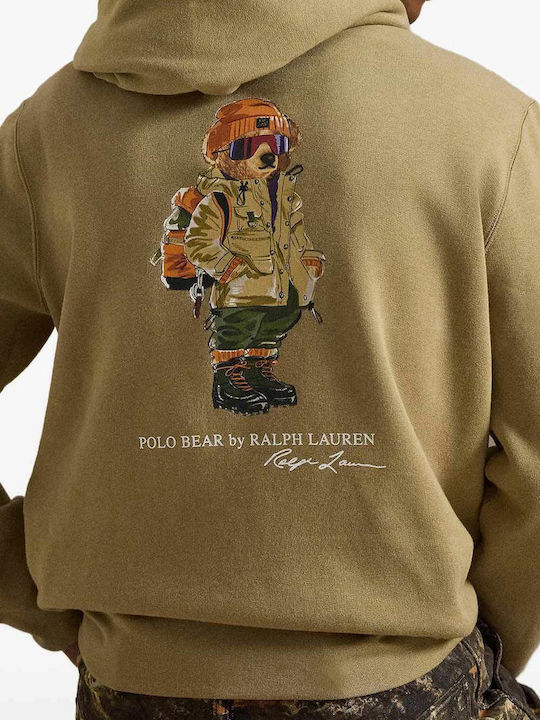 Φούτερ με Κουκούλα Beige/khaki