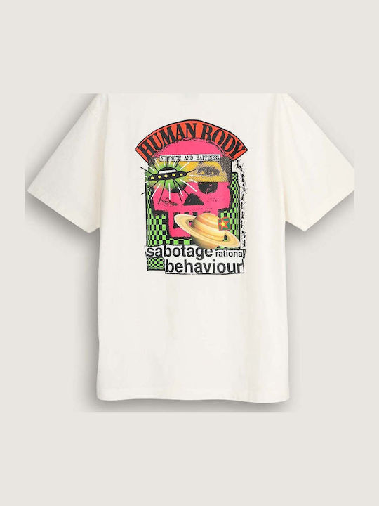 Checkerboard Behaviour T-shirt Egret