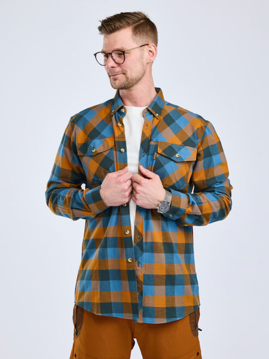 Long Sleeve Cotton Shirt Blue