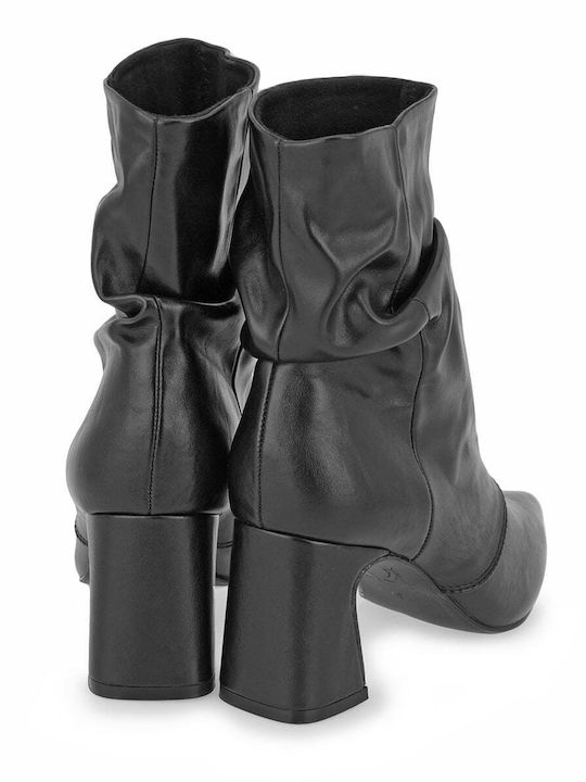 Damen-Stiefeletten mit Mittelhohem Absatz Schwarz