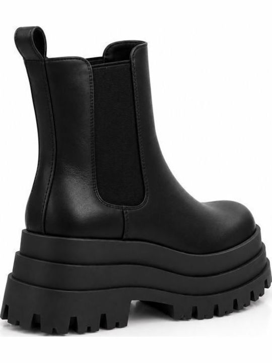 Ghete Chelsea de damă negre