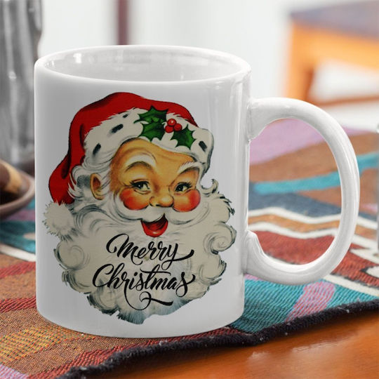 Koupakoupa Weihnachtlicher Keramikbecher Weihnachtsmänner 330 ml
