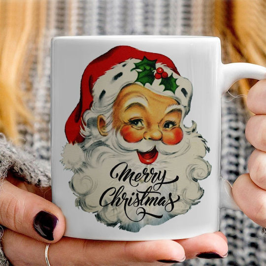 Koupakoupa Weihnachtlicher Keramikbecher Weihnachtsmänner 330 ml