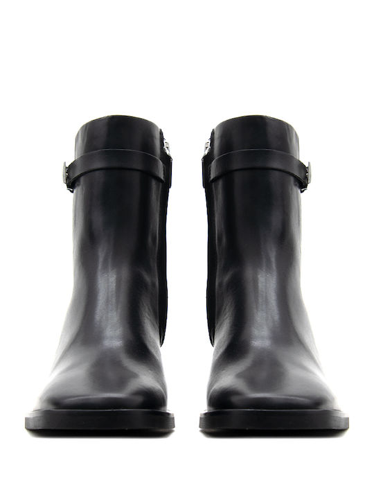 Calvin Klein Damen Leder-Stiefeletten in Schwarz