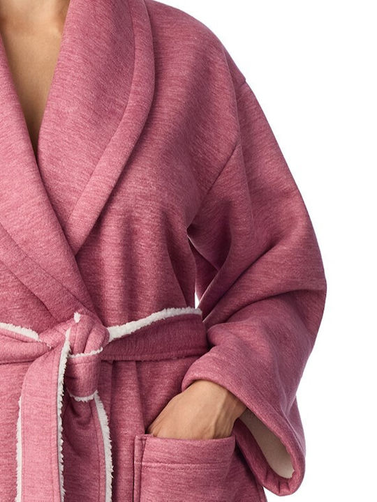 DKNY Зимен Дамски Халат Heather Pink Chill DKNY Зимен Дамски Халат Heather Pink Chill