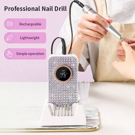 Battery-Powered Nail Drill with 45000 Rounds per Minute