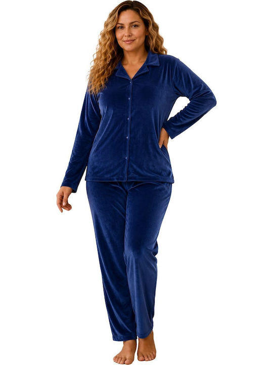 Boyraz Winter Women's Blue Pajama Set