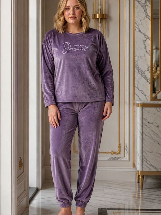 Boyraz Winter Women's Pyjama Set Lilac