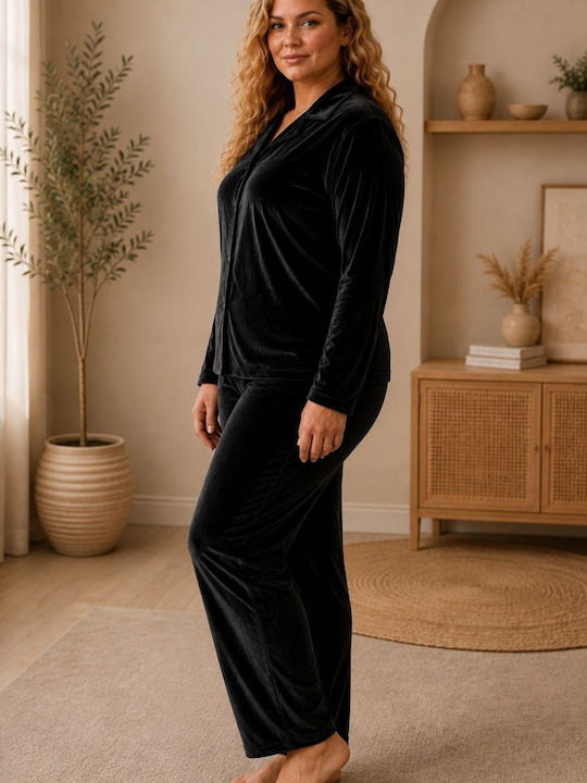 Boyraz Winter Women's Black Pyjama Set